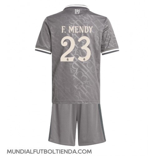 Camiseta Real Madrid Ferland Mendy #23 Tercera Equipación Replica 2024-25 para niños mangas cortas (+ Pantalones cortos)